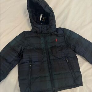 NWT Polo Ralph Lauren Boys plaid puffer jacket 4T